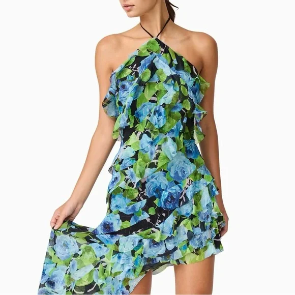 Brand New- Elliatt Briony Asymmetrical Maxi Dress in Black Floral 🦋 Dresses